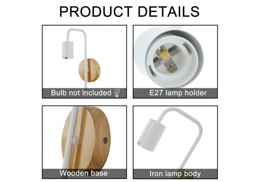 Applique murale intérieur "Finna" E27 - LN1313-B - Barcelona LED