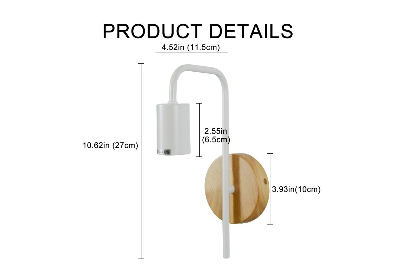 Applique murale intérieur "Finna" E27 - LN1313-B - Barcelona LED