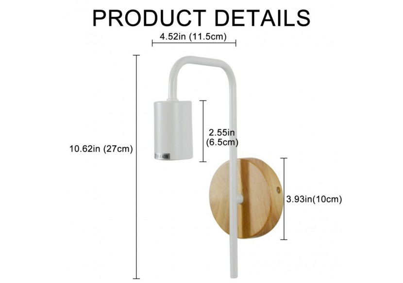 Applique murale intérieur "Finna" E27 - LN1313-B - Barcelona LED