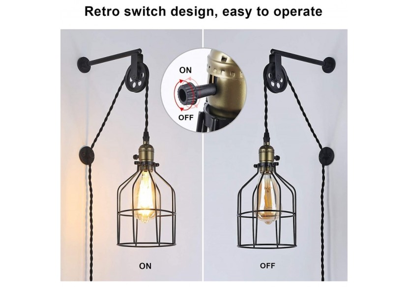 Suspension murale avec prise "Clockwell" E27 - LV425-N - Barcelona LED