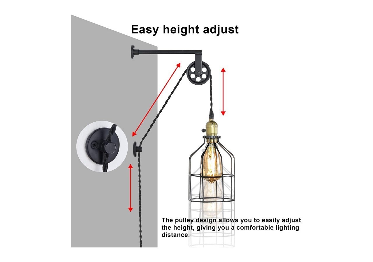 Suspension murale avec prise "Clockwell" E27 - LV425-N - Barcelona LED
