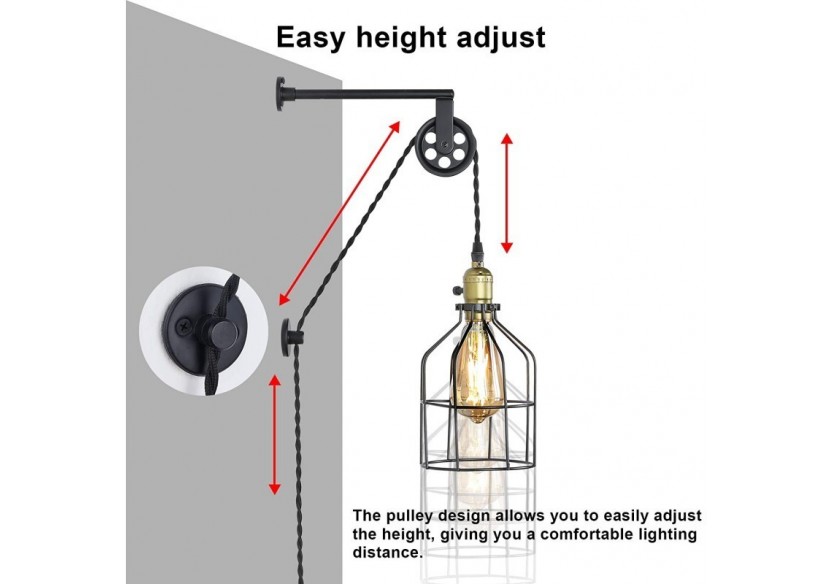 Suspension murale avec prise "Clockwell" E27 - LV425-N - Barcelona LED