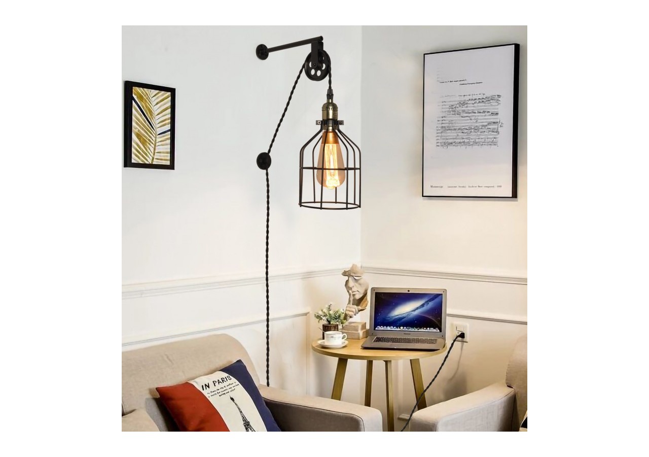 Suspension murale avec prise "Clockwell" E27 - LV425-N - Barcelona LED