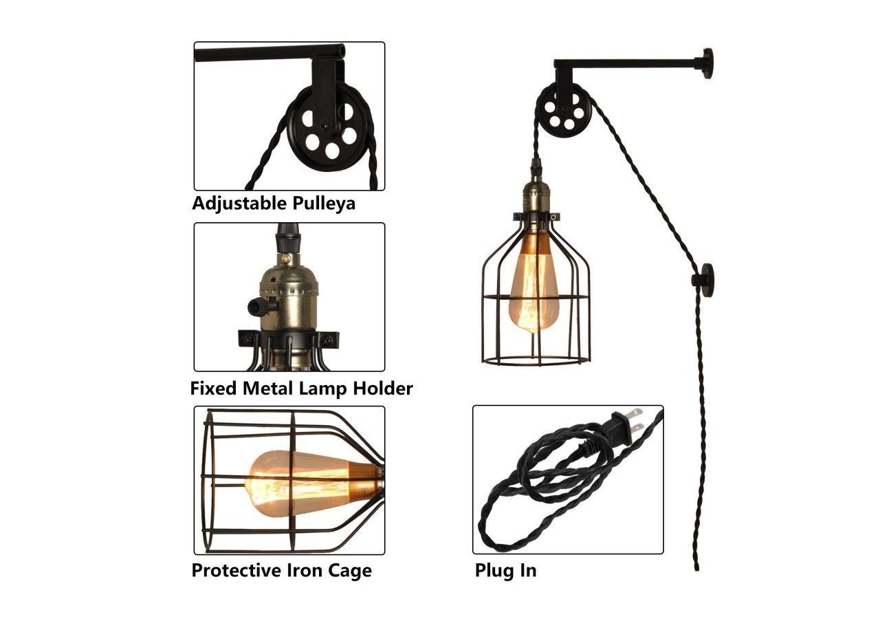 Suspension murale avec prise "Clockwell" E27 - LV425-N - Barcelona LED