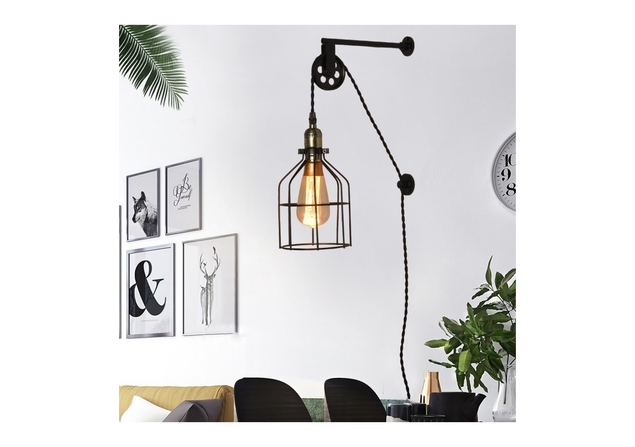 Suspension murale avec prise "Clockwell" E27 - LV425-N - Barcelona LED