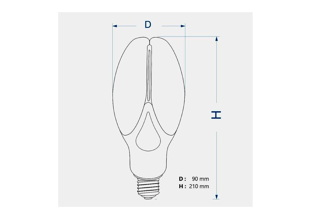 Ampoule industrielle ED90 LED E27 40W - B7027-BF1 - Barcelona LED