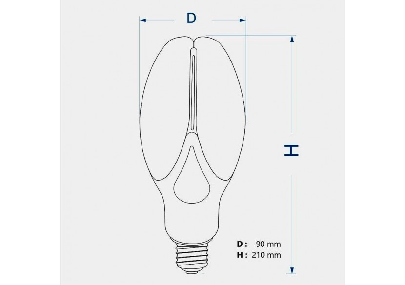 Ampoule industrielle ED90 LED E27 40W - B7027-BF1 - Barcelona LED