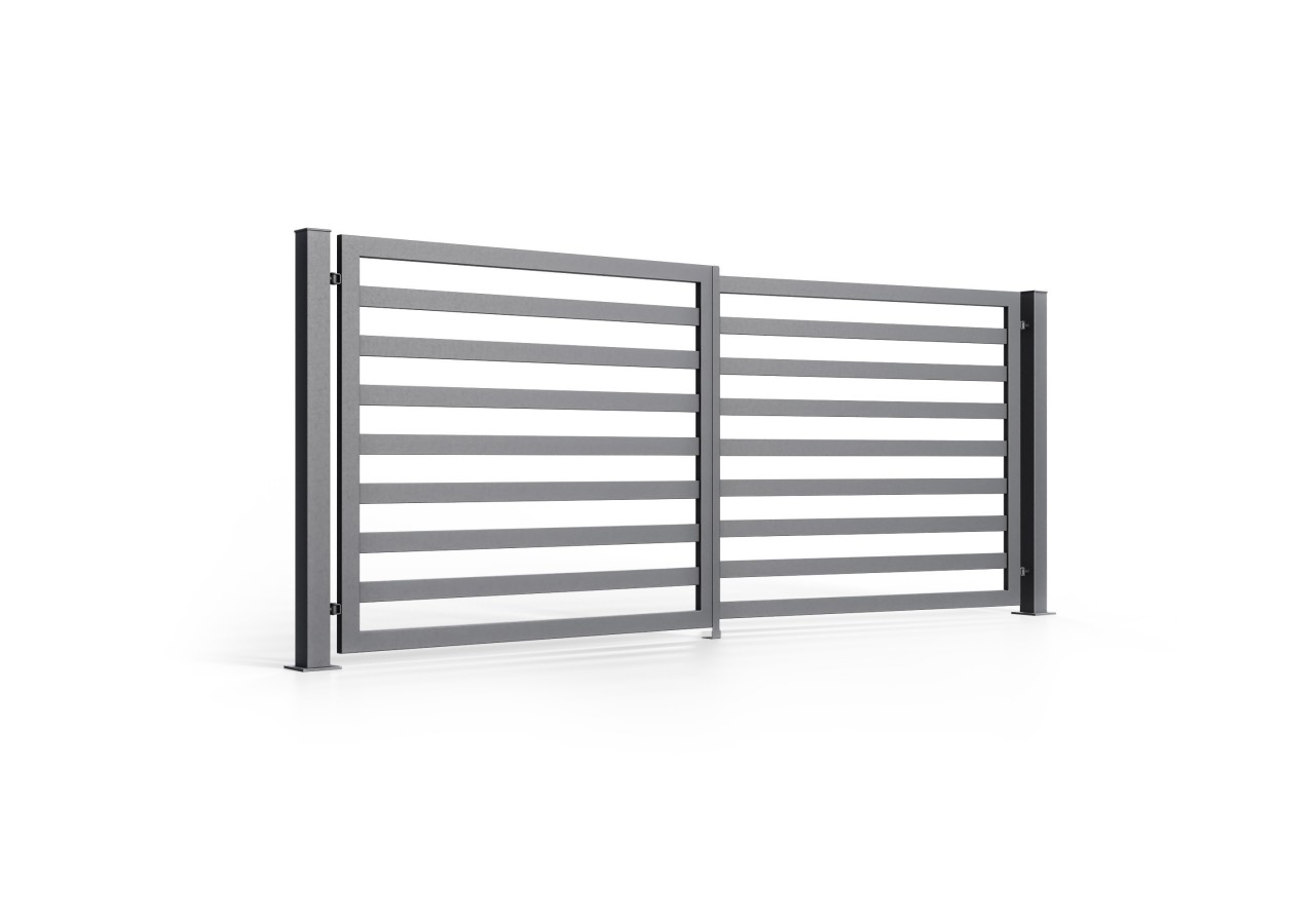 Portail en acier à double battant industriel Torbido