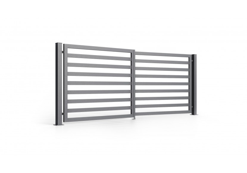 Portail en acier à double battant industriel Torbido