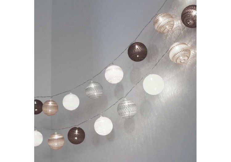 Guirlande lumineuse exterieur 24 boules 3m USB-Intérieur / Extérieur - B2047-WKG - Barcelona LED 2