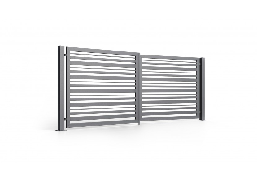 Portail en acier à double battant industriel Como