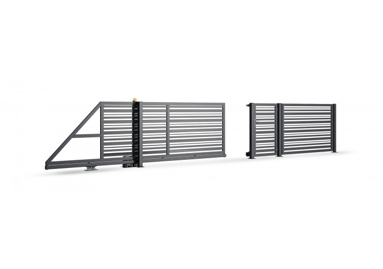 Portail en acier coulissant industriel Como