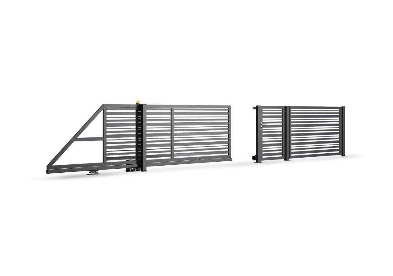 Portail en acier coulissant industriel Como