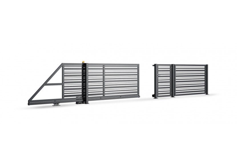 Portail en acier coulissant industriel Como