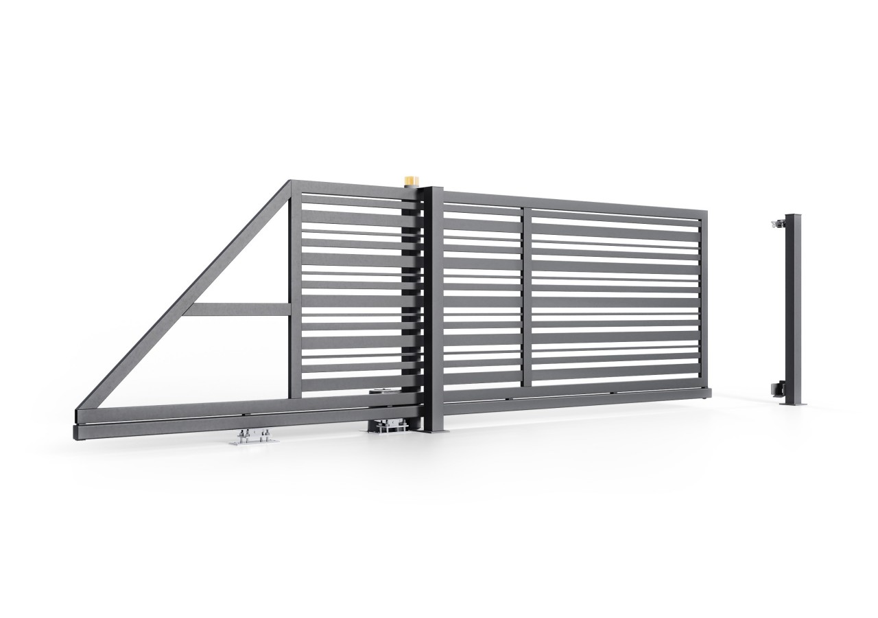 Portail en acier coulissant industriel Como