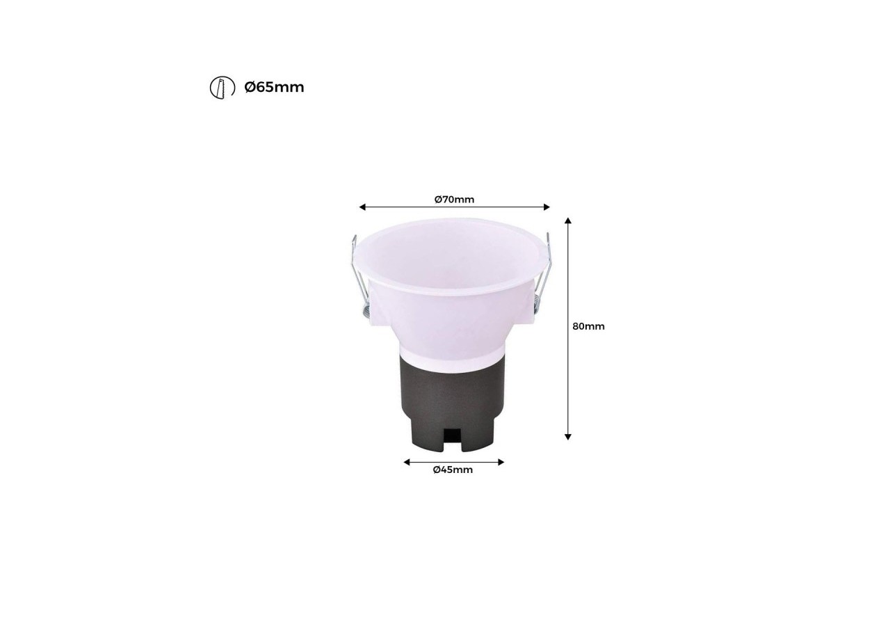 Spot LED encastrable 6W "KOPPA"-Optique 24 degrés-Coupe diamètre 65mm-Faible UGR - MODR6-24-B-4000 - Barcelona LED