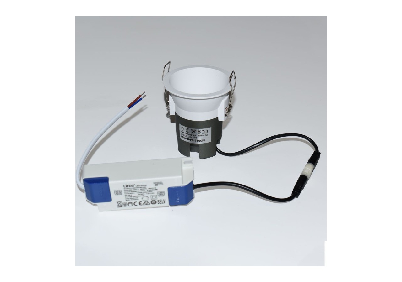 Spot LED encastrable 6W "KOPPA"-Optique 15 degrés-Coupe diamètre 65mm-Faible UGR - MODR6-15-B-4000 - Barcelona LED