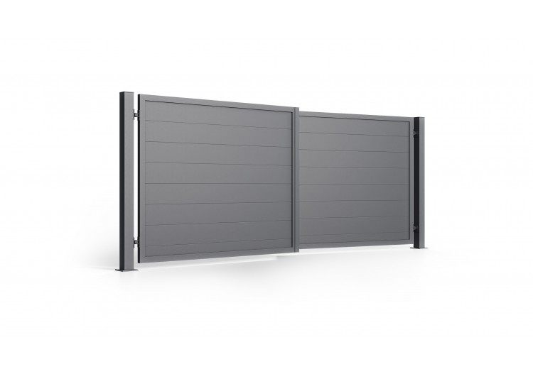 Portail en aluminium à deux battants industriel Maulazzo 2