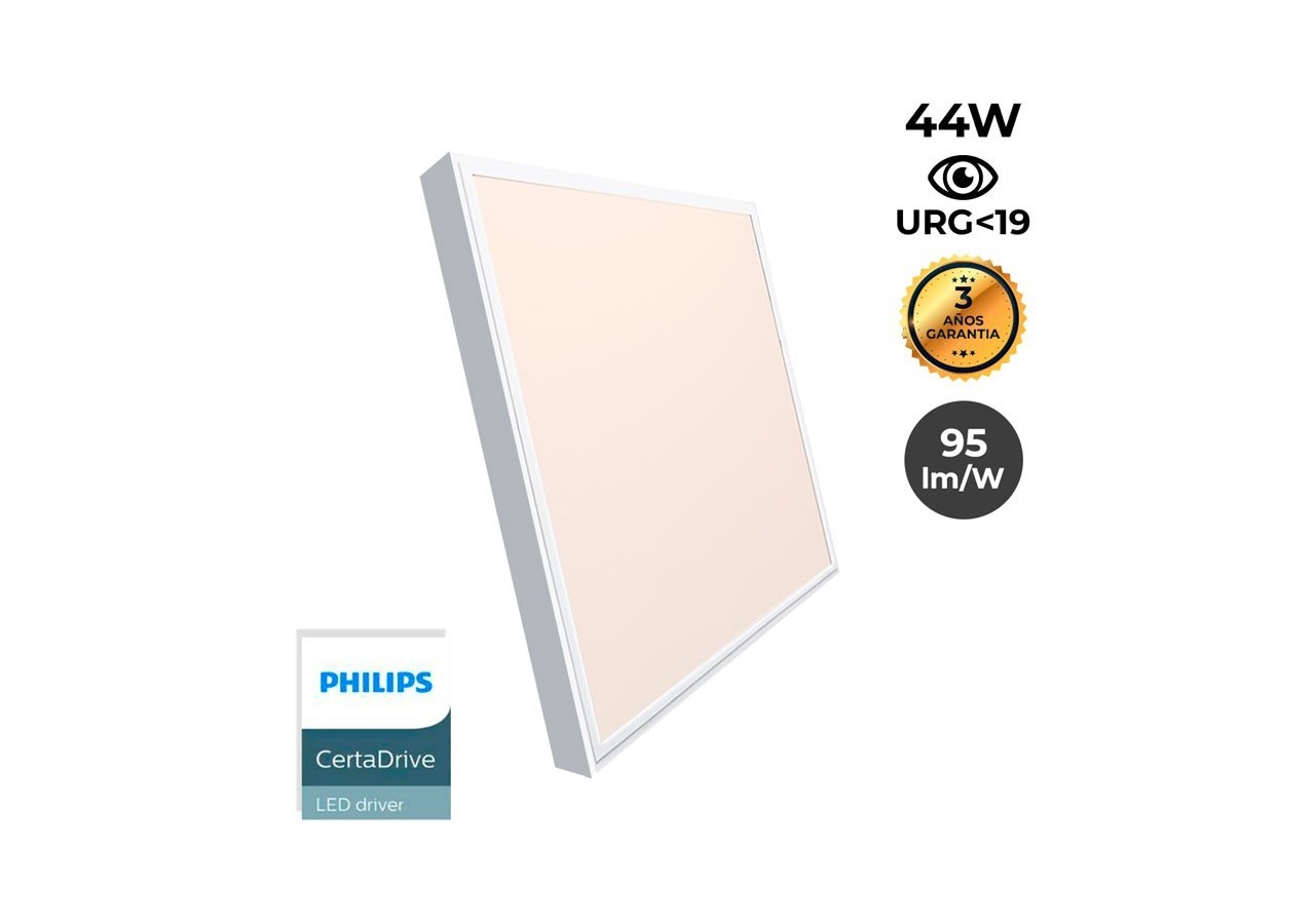 Panneau LED 60x60 en saillie extra-plat-Driver PHILIPS-44W-UGR19-avec KIT de montage - B4292-UGR19-BC1 - Barcelona LED