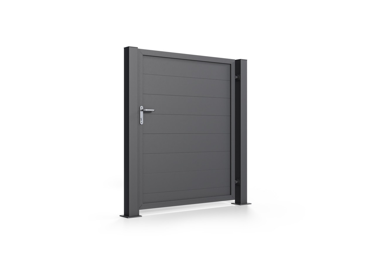 Portail en aluminium à deux battants industriel Maulazzo