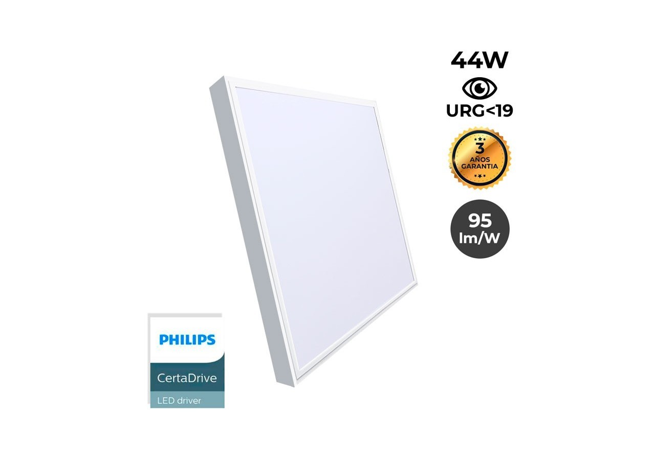 Panneau LED 60x60 en saillie extra-plat-Driver PHILIPS-44W-UGR19-avec KIT de montage - B4292-UGR19-BF1 - Barcelona LED