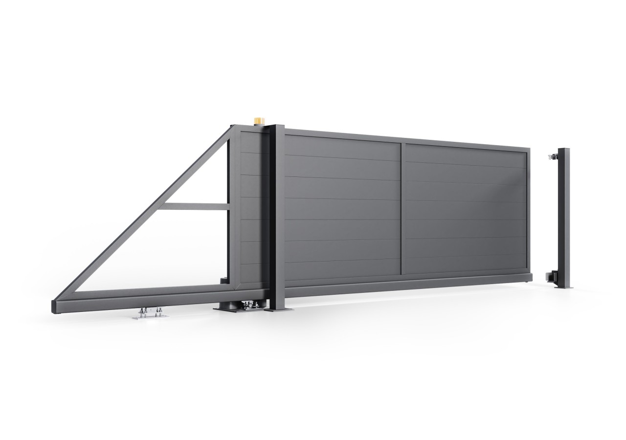 Portail en aluminium coulissant industriel Maulazzo