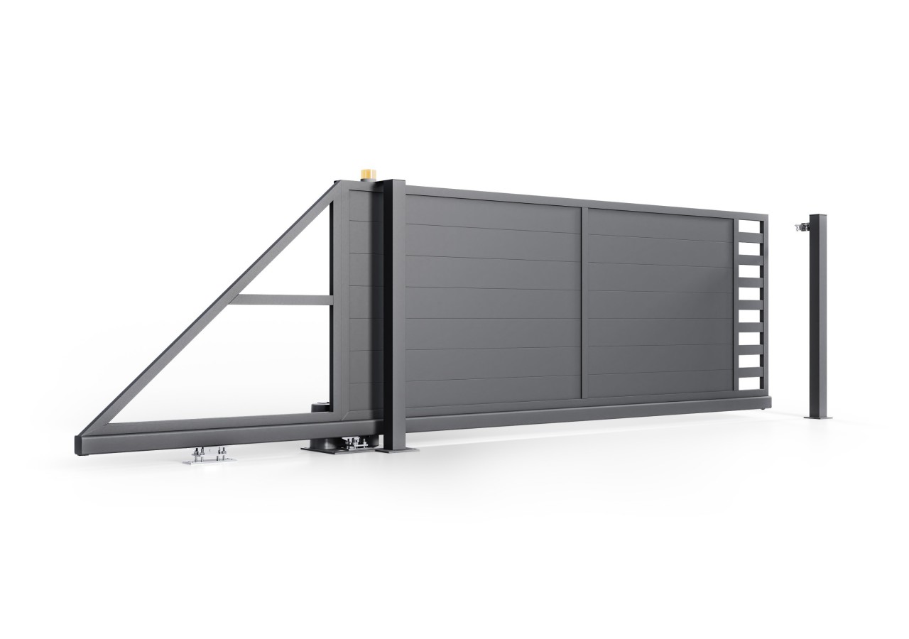 Portail en aluminium coulissant industriel Viverone