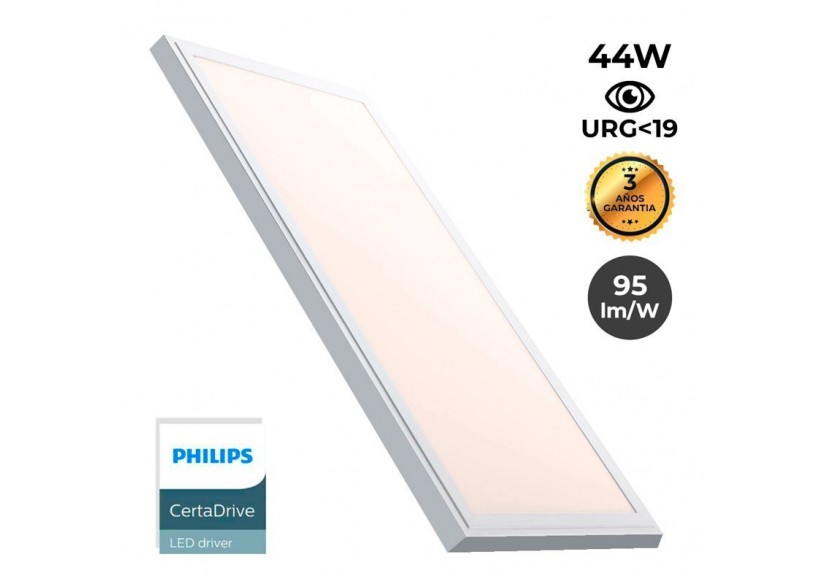 Panneau LED 120x30 extra-plat en saillie-Driver Philips-44W-UGR19-Avec KIT de montage - B4290-BC2 - Barcelona LED