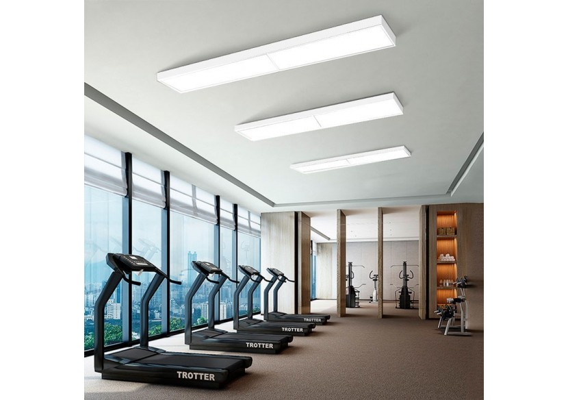 Panneau LED 120x30 extra-plat en saillie-Driver Philips-44W-UGR19-Avec KIT de montage - B4290-BC2 - Barcelona LED