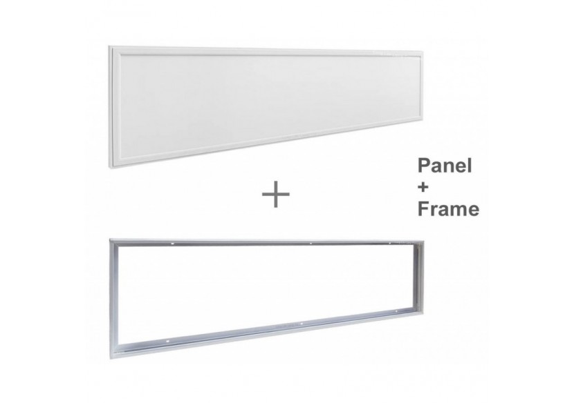 Panneau LED 120x30 extra-plat en saillie-Driver Philips-44W-UGR19-Avec KIT de montage - B4290-BC2 - Barcelona LED