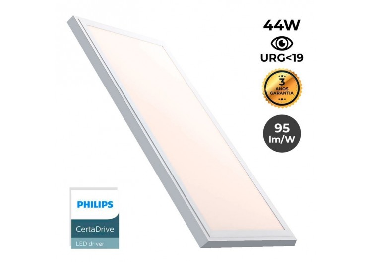 Panneau LED 120x30 extra-plat en saillie-Driver Philips-44W-UGR19-Avec KIT de montage - B4290-BN2 - Barcelona LED