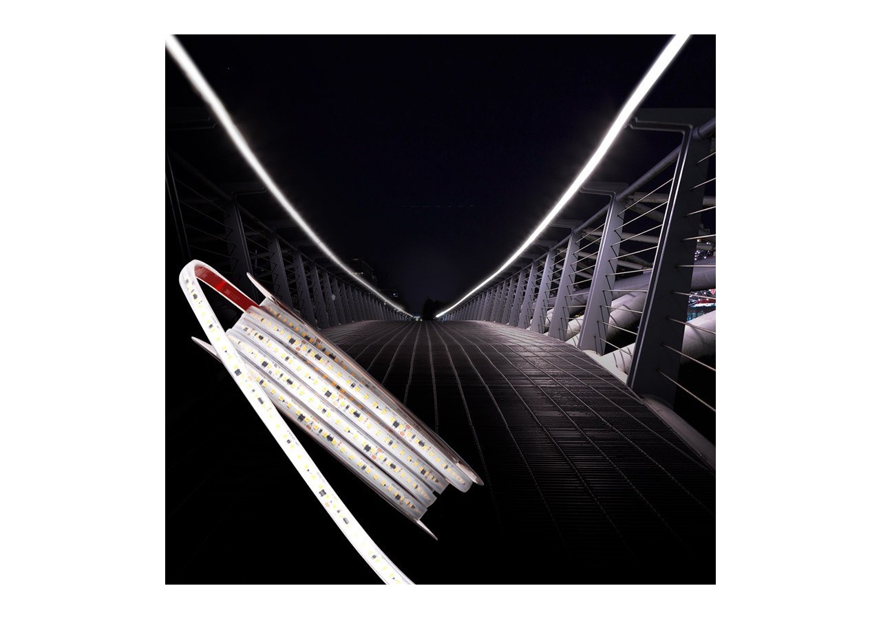 Ruban LED 230V 300W (2400xSMD2835) 12mm IP67 Rouleau de 20m - B1540-BN - Barcelona LED