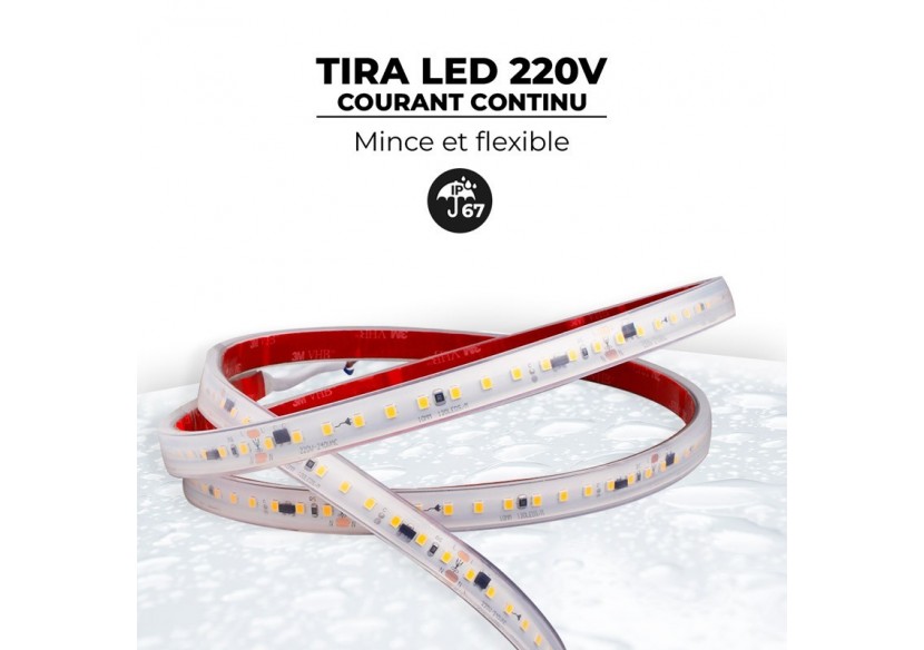 Ruban LED 230V 75W (600xSMD2835) 12mm IP67 Rouleau de 5 mètres - B1535-270 - Barcelona LED