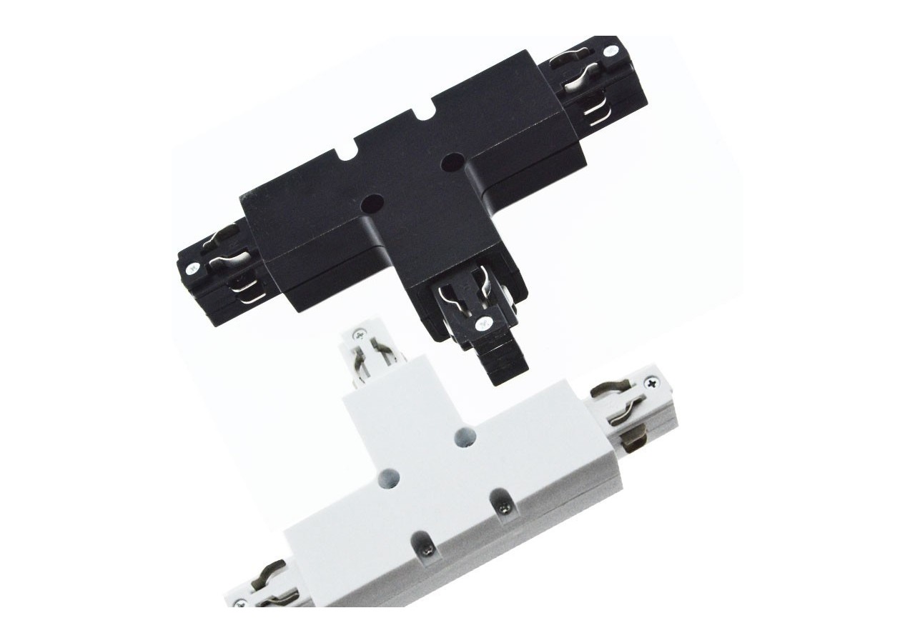 Connecteur en "T" rail électrifié 3 phases - BTT-GB04-B - Barcelona LED