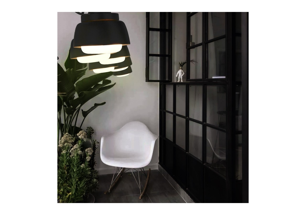 Guirlande décorative extérieur LED 6m avec 6 lumières de 8W - B2037-N-BC - Barcelona LED