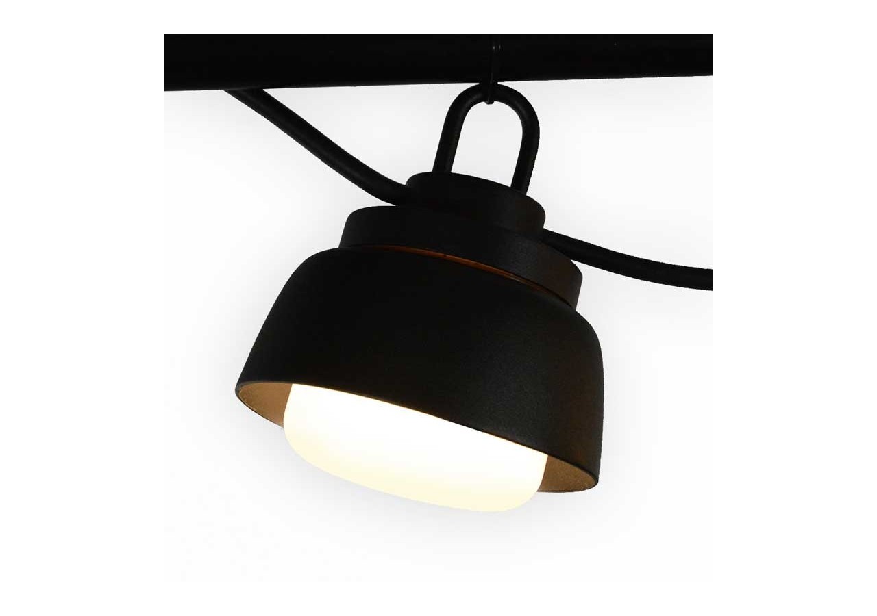 Guirlande décorative extérieur LED 6m avec 6 lumières de 8W - B2037-N-BC - Barcelona LED