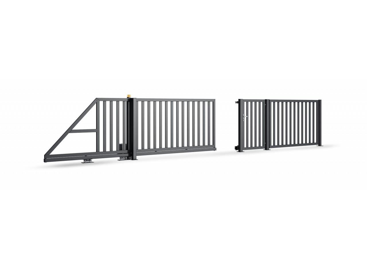 Portail en acier coulissant industriel Lugano