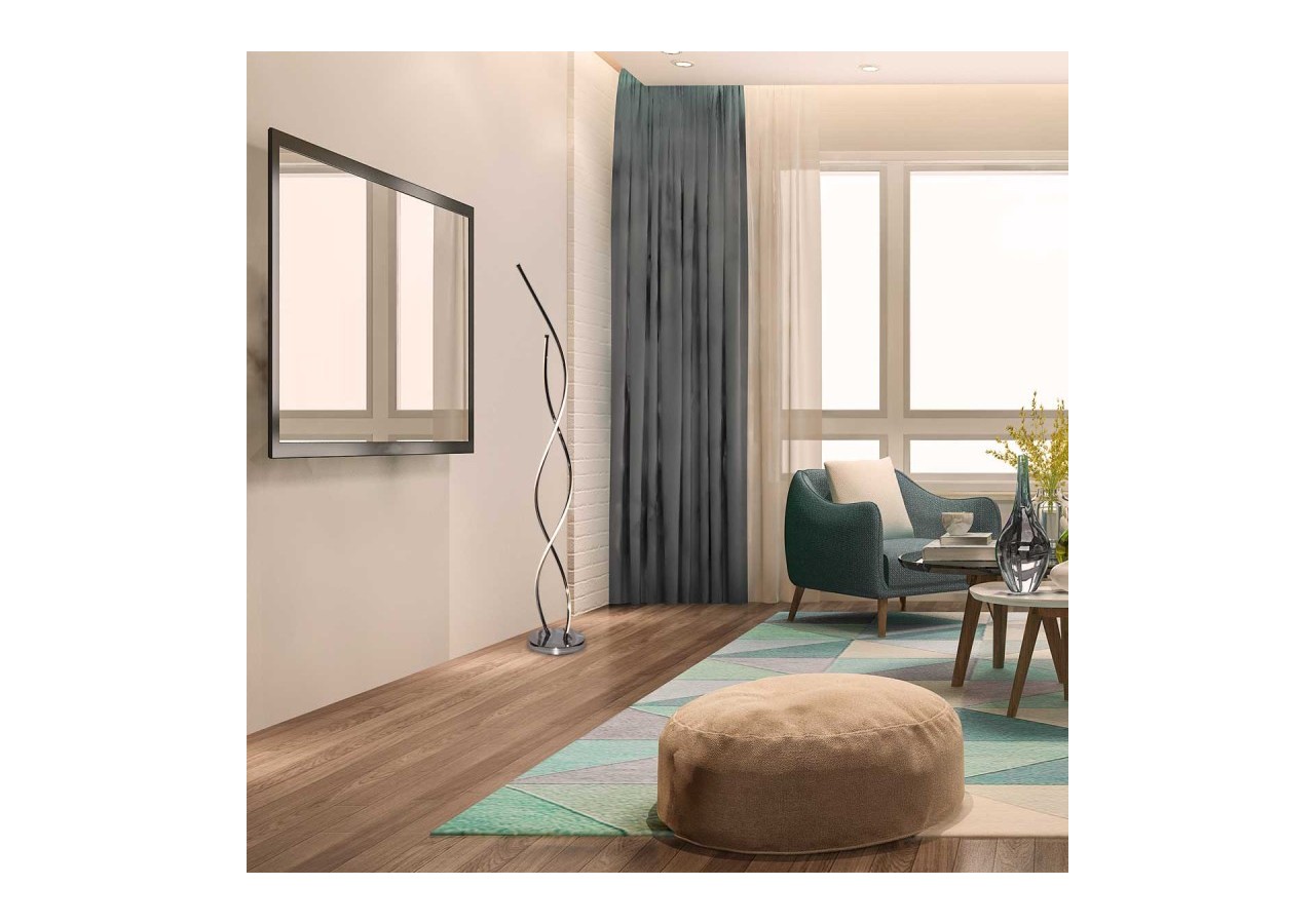 Lampe sur pied LED "Helix-F" 25W - L3025-P-BN - Barcelona LED