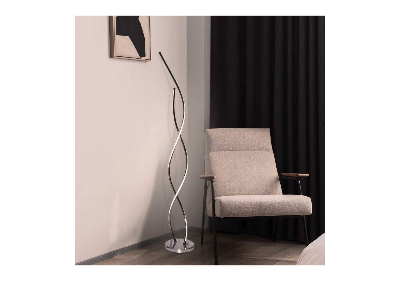 Lampe sur pied LED "Helix-F" 25W - L3025-P-BN - Barcelona LED