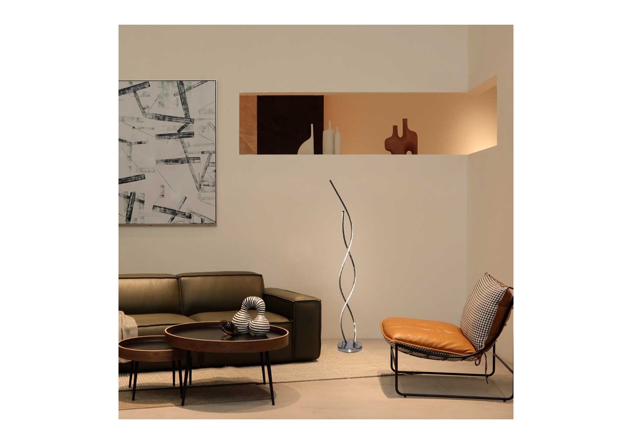 Lampe sur pied LED "Helix-F" 25W - L3025-P-BN - Barcelona LED