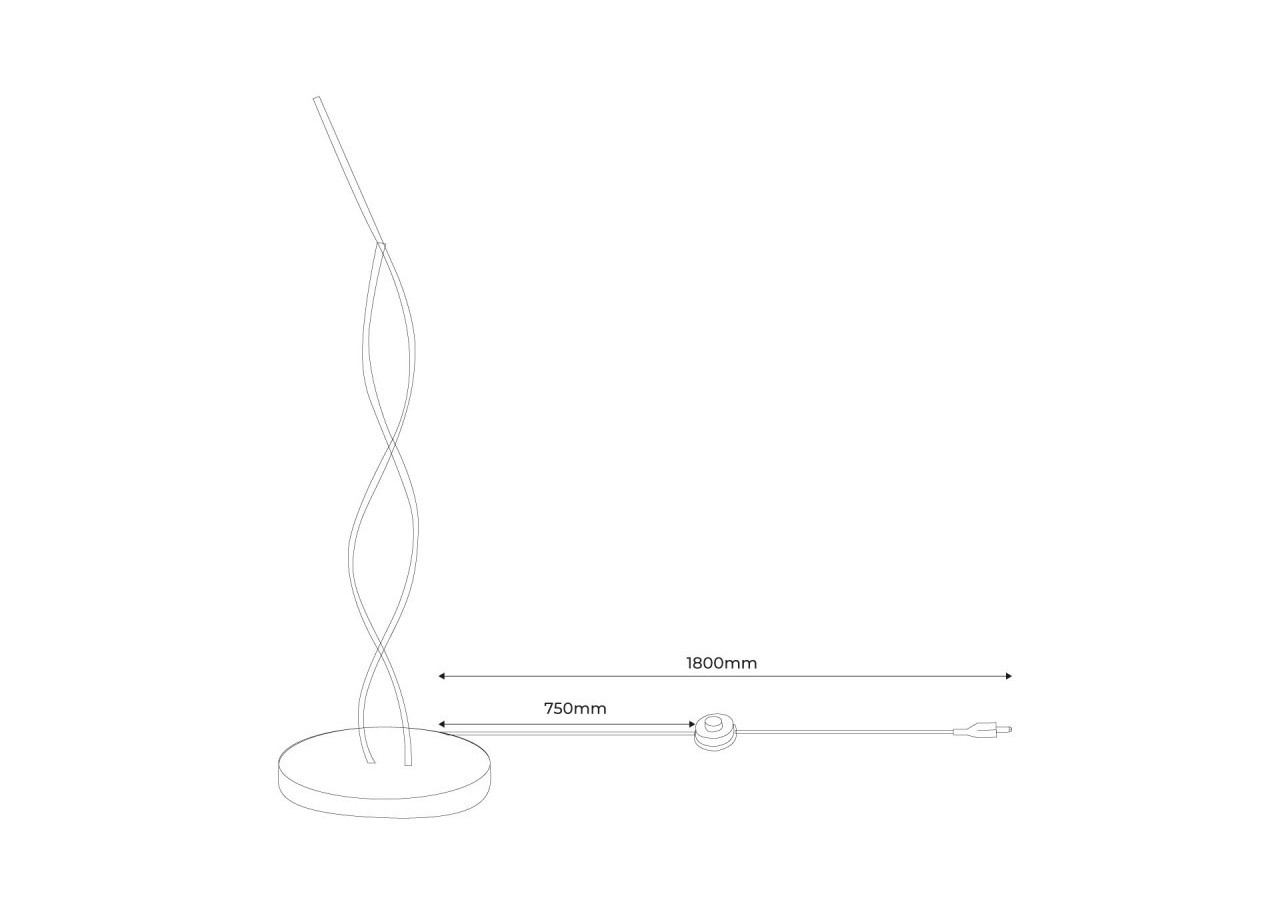 Lampe sur pied LED "Helix-F" 25W - L3025-P-BN - Barcelona LED