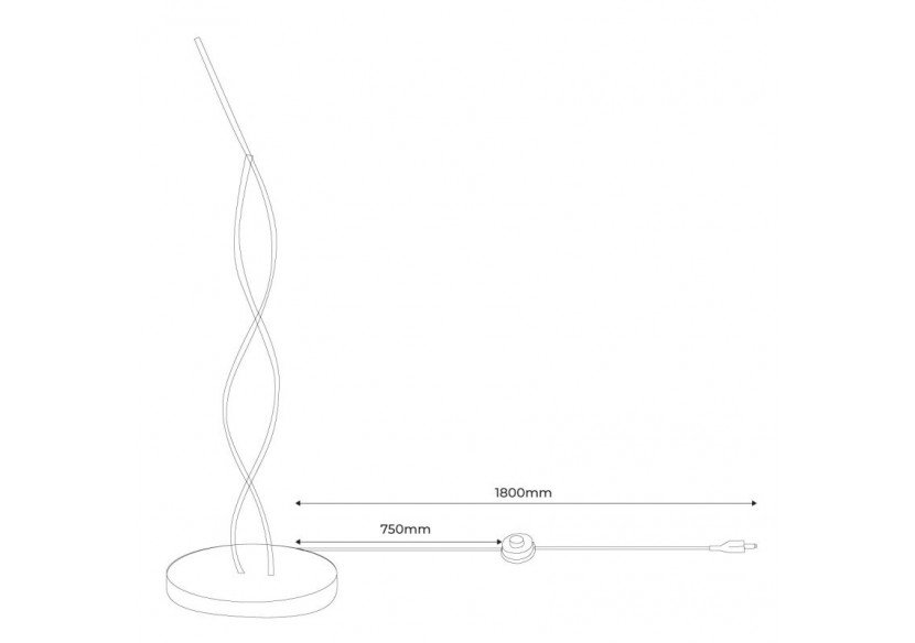 Lampe sur pied LED "Helix-F" 25W - L3025-P-BN - Barcelona LED