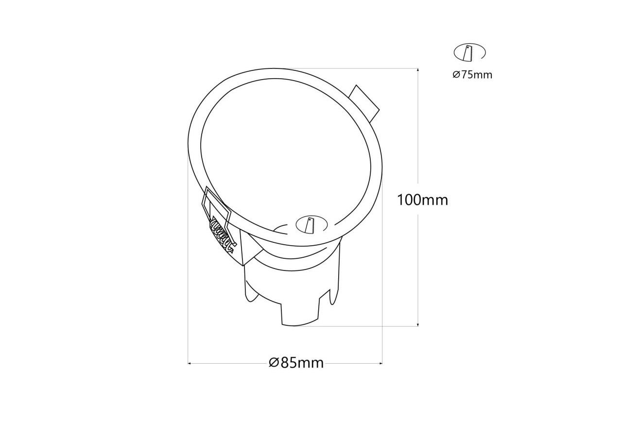 Spot LED 6W 24 degrés "Koppa" incliné - MODI6-24-B-4000 - Barcelona LED