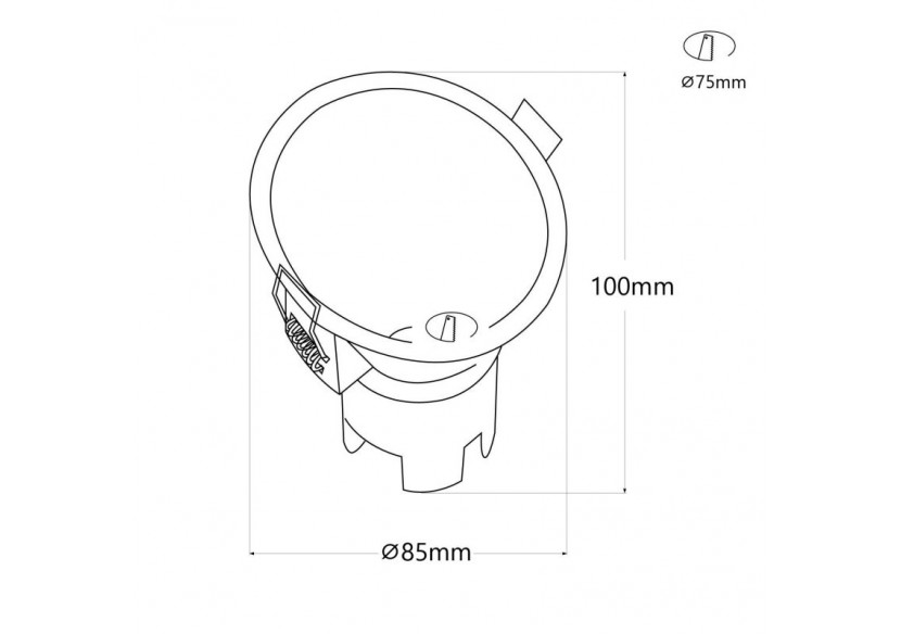 Spot LED 6W 24 degrés "Koppa" incliné - MODI6-24-B-4000 - Barcelona LED