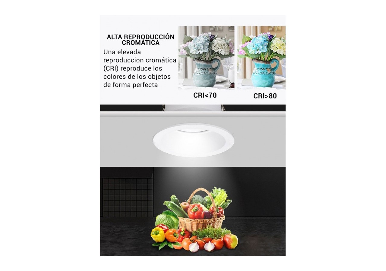 Spot LED encastrable 6W 15 degrés "Koppa" incliné - MODI6-15-B-4000 - Barcelona LED