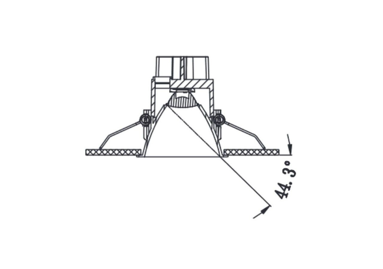 Spot LED encastrable 11W "KOPPA"-Optique 15 degrés-Coupe diamètre 100mm-Faible UGR - MODR11-15-N-2700 - Barcelona LED