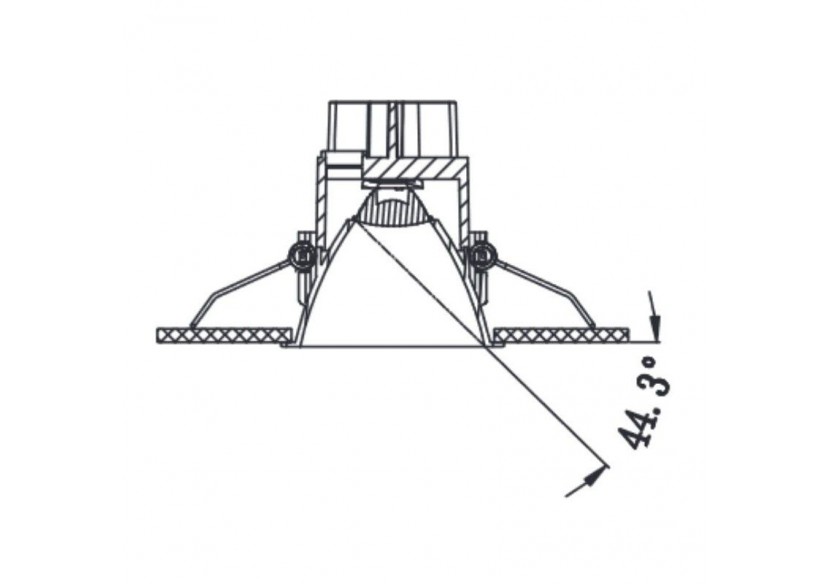 Spot LED encastrable 11W "KOPPA"-Optique 15 degrés-Coupe diamètre 100mm-Faible UGR - MODR11-15-N-2700 - Barcelona LED