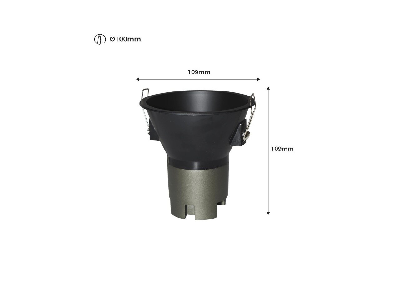 Spot LED encastrable 11W "KOPPA"-Optique 15 degrés-Coupe diamètre 100mm-Faible UGR - MODR11-15-N-2700 - Barcelona LED