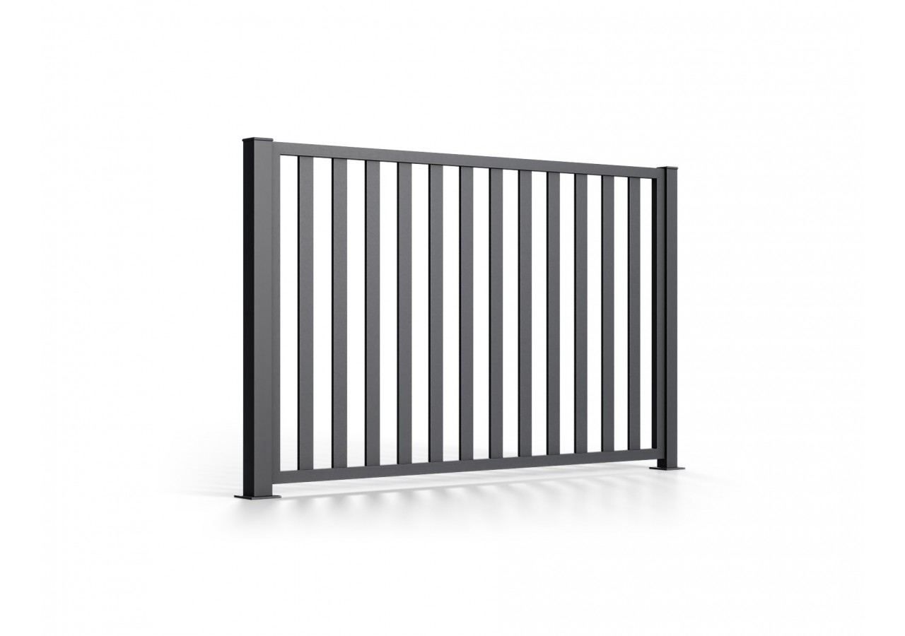 Portail en acier à deux battants industriel Lugano