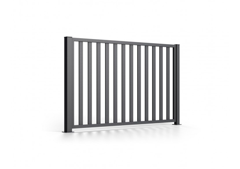 Portail en acier à deux battants industriel Lugano